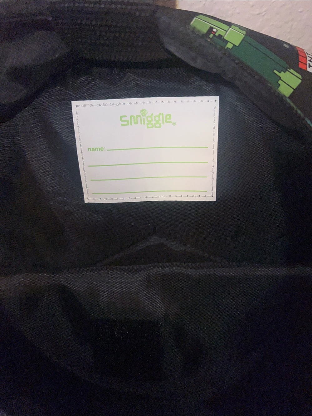 Minecraft Smiggle Classic Creeper Backpack - Neon Green & Black - Picture 11 of 17